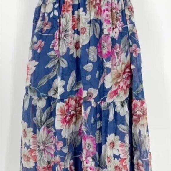 NWT LARA G made in Italy Floral Silk Blend Maxi Dress 👗 - Picture 3 of 6